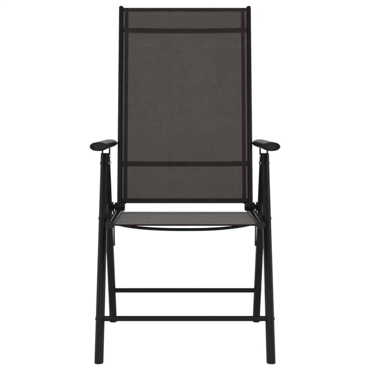 vidaXL vidaXL Folding Garden Chairs 6 pcs Textilene Black - Garden Chairs