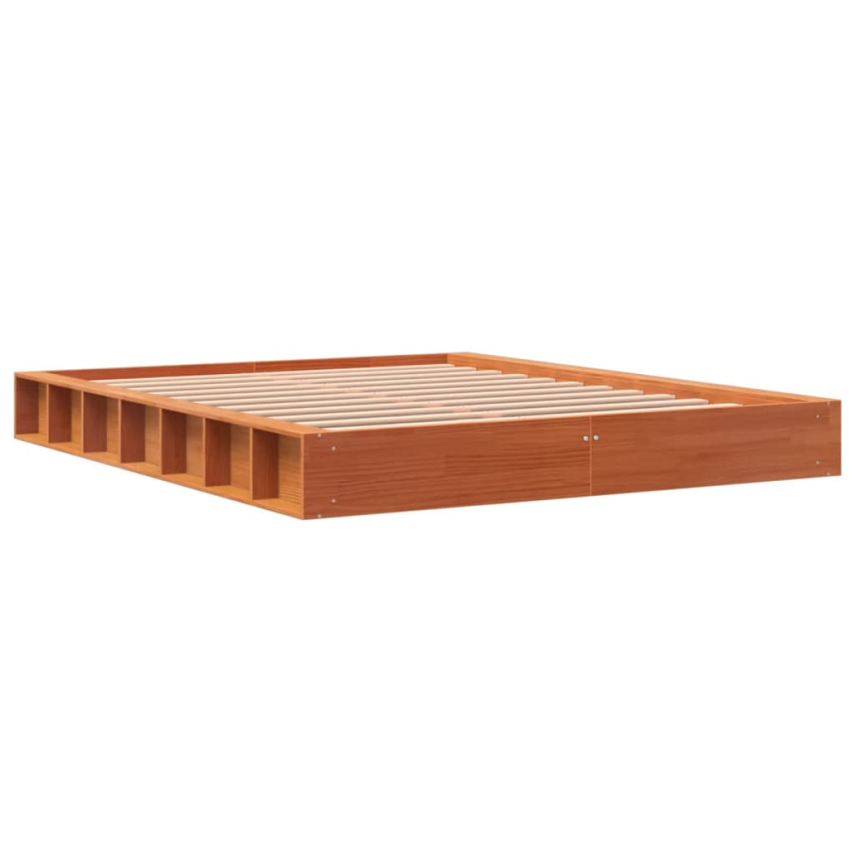 vidaXL Bed Frame without Mattress Wax Brown 160x200 cm Solid Wood Pine - from vidaXL