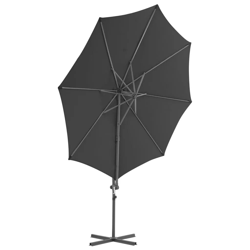 vidaXL vidaXL Garden Parasol with Portable Base Anthracite - Parasol