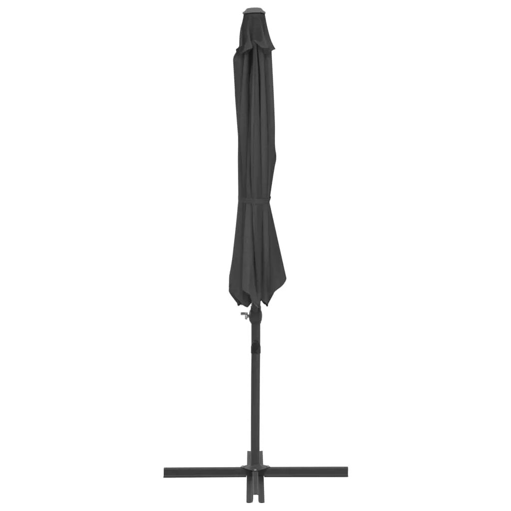 vidaXL vidaXL Garden Parasol with Portable Base Anthracite - Parasol
