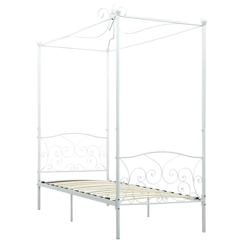vidaXL Bed Frame | White | Metal | Single | Tough | Bed Frame | Rectangular - from vidaXL