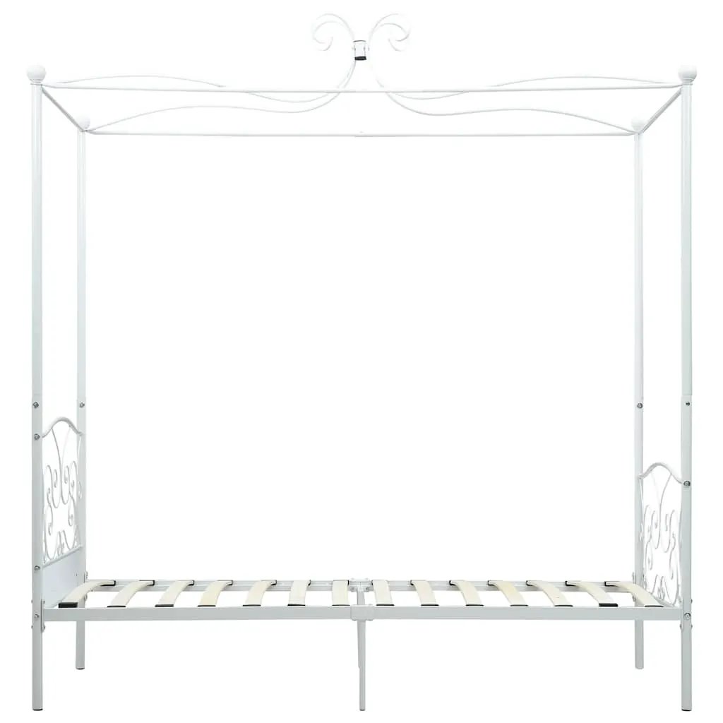 vidaXL Bed Frame | White | Metal | Single | Tough | Bed Frame | Rectangular - from vidaXL