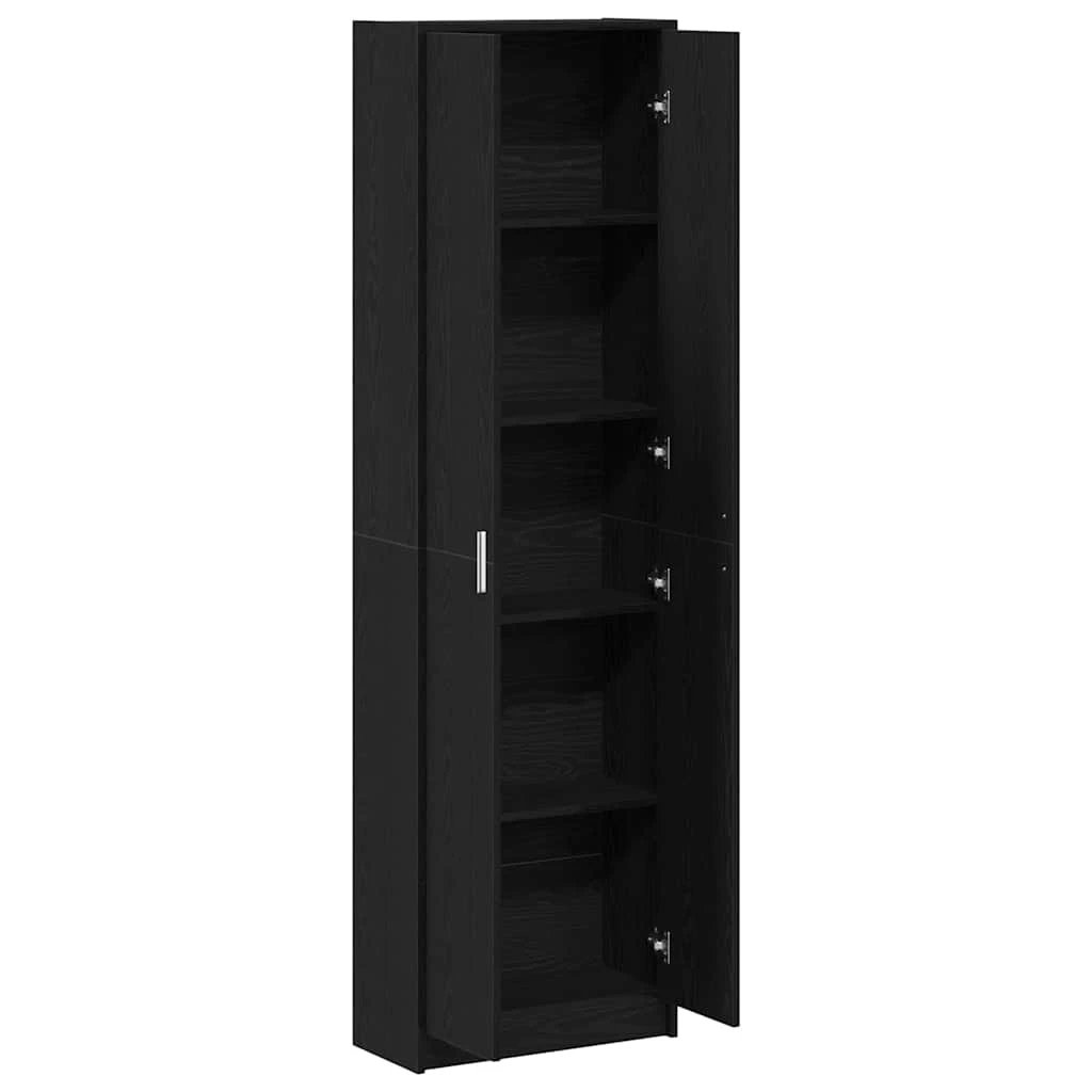 vidaXL vidaXL Wardrobe with Shelf Black Oak 55 x 25 x 189 cm Engineered Wood - Wardrobe