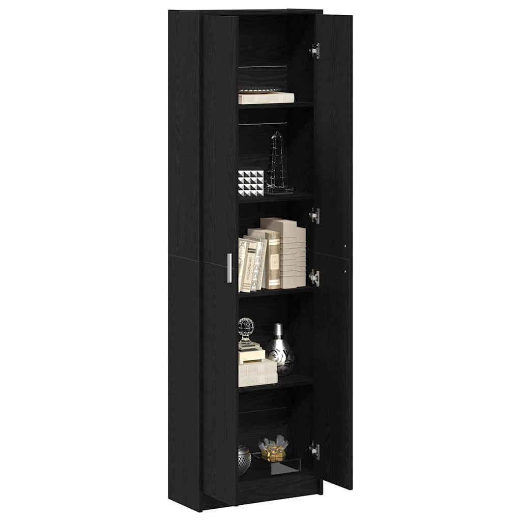 vidaXL vidaXL Wardrobe with Shelf Black Oak 55 x 25 x 189 cm Engineered Wood - Wardrobe