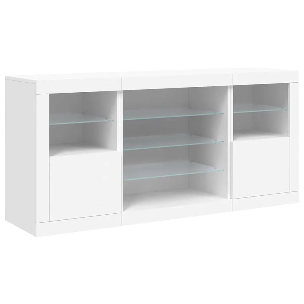 vidaXL vidaXL Sideboard with LED Lights White 142.5x37x67 cm - Sideboard