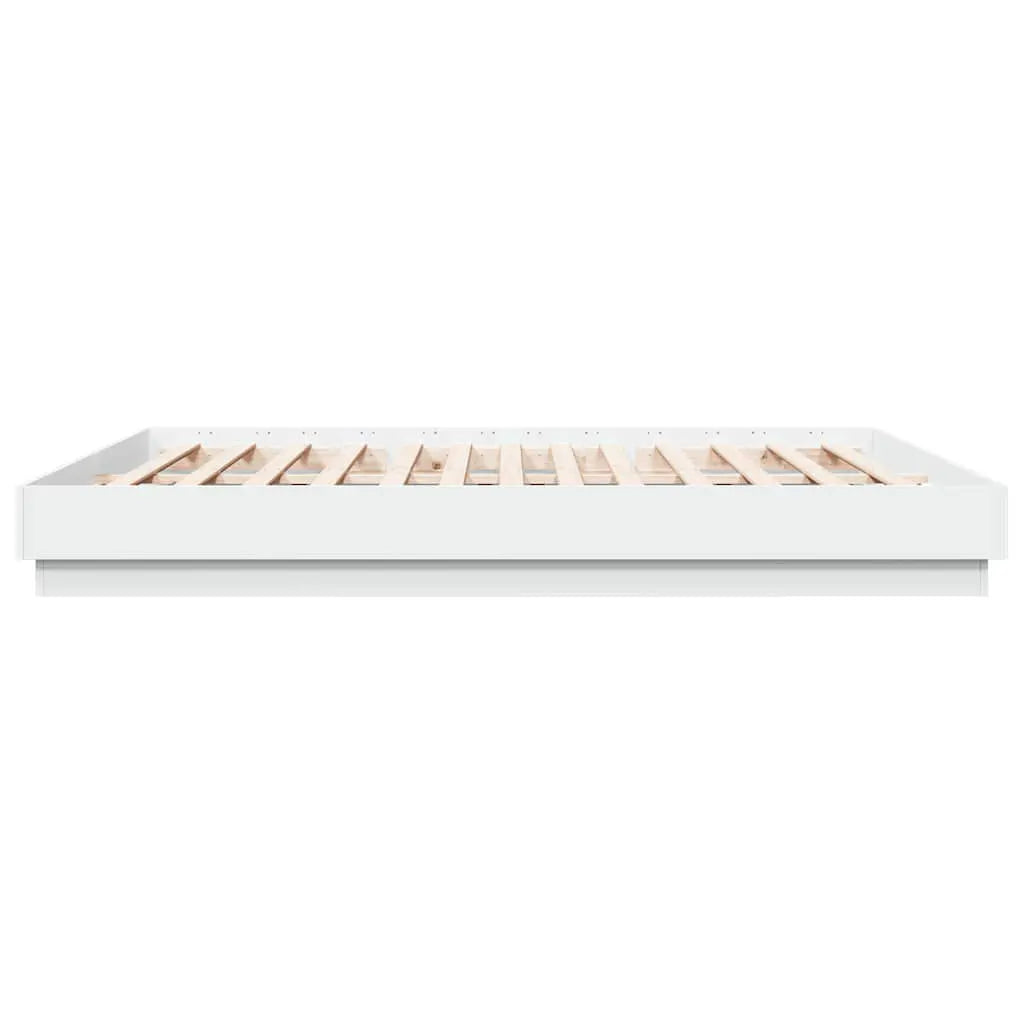 vidaXL Bed Frame | White | Engineered wood | 200x200 cm | Durable | Bed Frame - from vidaXL