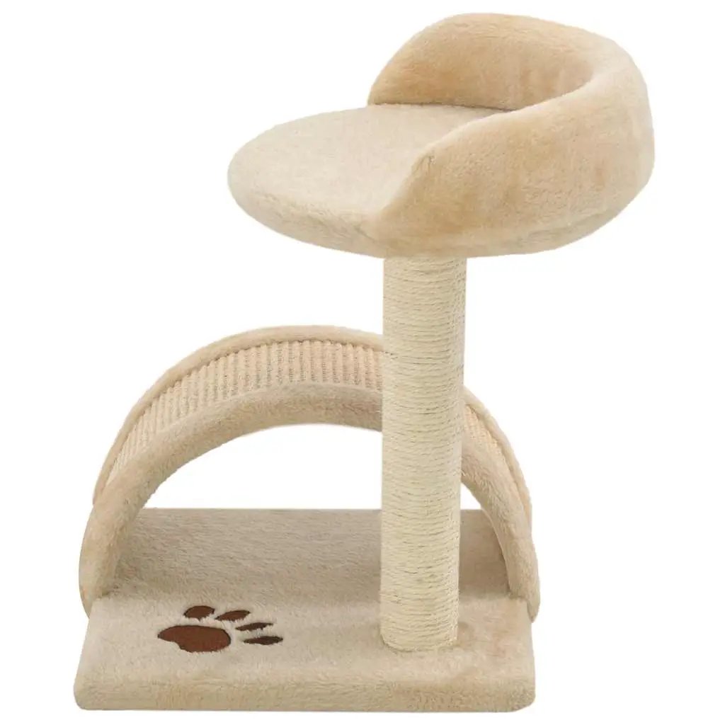 vidaXL vidaXL Cat Tree with Sisal Scratching Post 40 cm Beige and Brown - Cat Tree