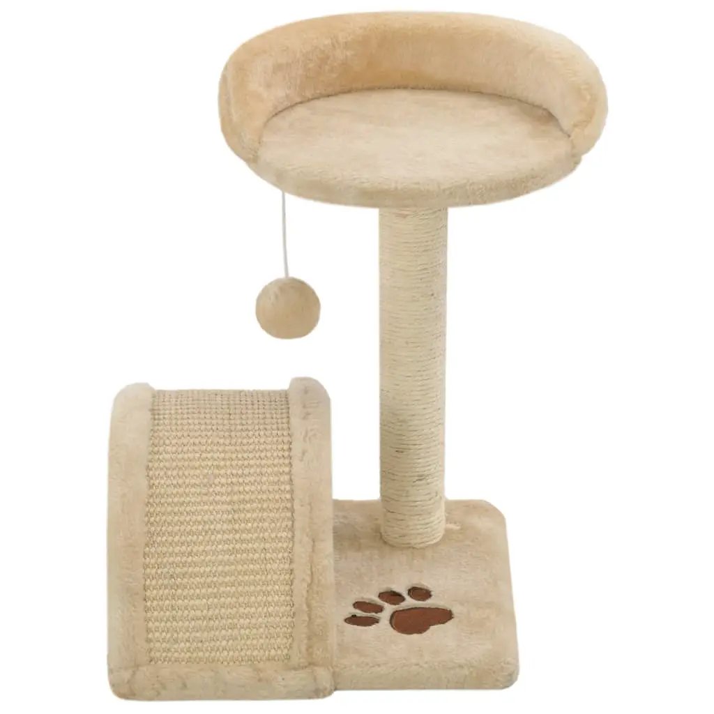 vidaXL vidaXL Cat Tree with Sisal Scratching Post 40 cm Beige and Brown - Cat Tree