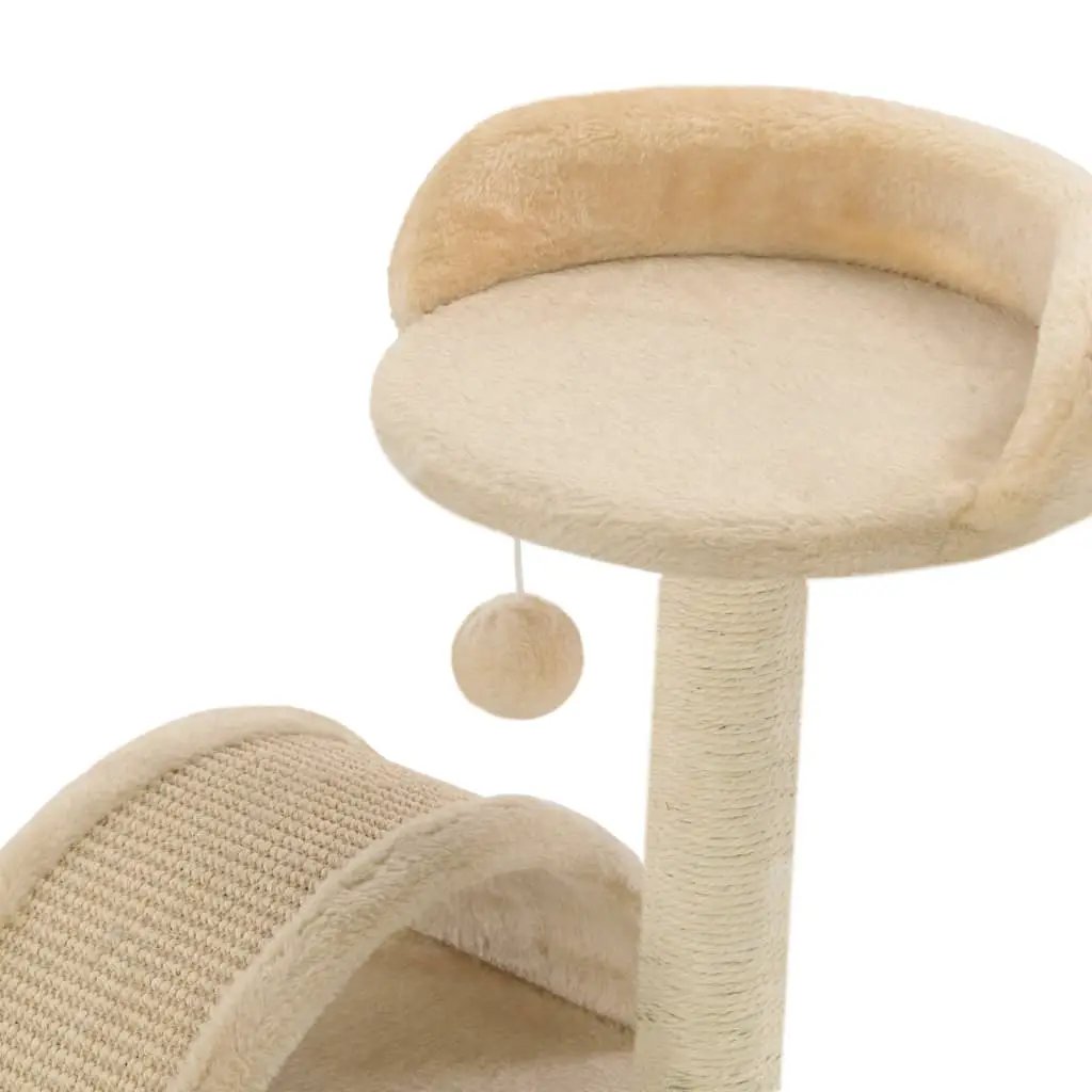 vidaXL vidaXL Cat Tree with Sisal Scratching Post 40 cm Beige and Brown - Cat Tree