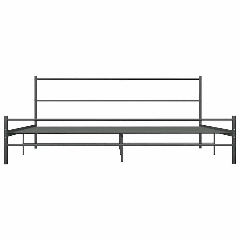 vidaXL Bed Frame | Grey | Metal | Super King | Tough | Bed Frame | Rectangular - from vidaXL