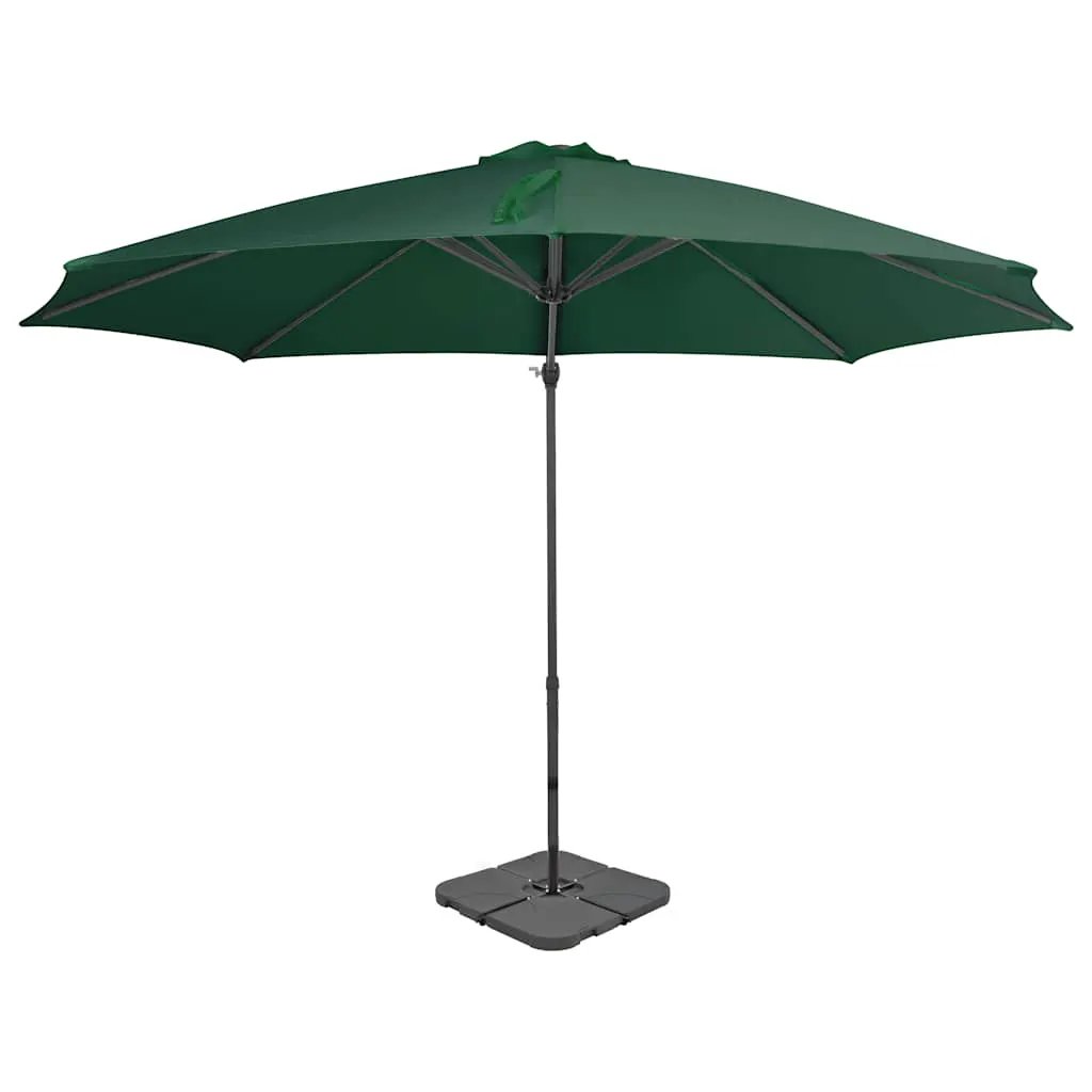 vidaXL vidaXL Garden Parasol with Portable Base Green - Parasol