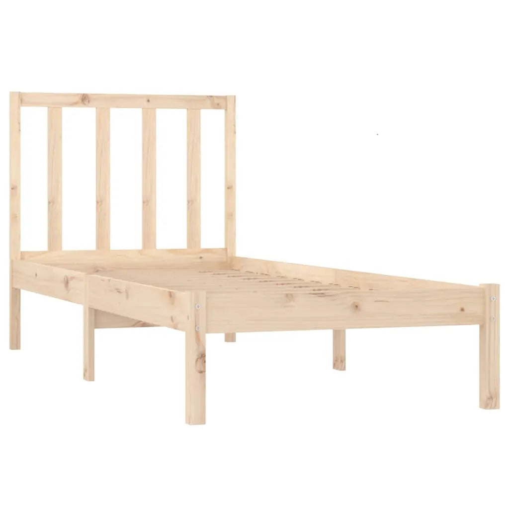 vidaXL Bed Frame | Natural pine | Solid pine wood | Small Single | Durable - from vidaXL