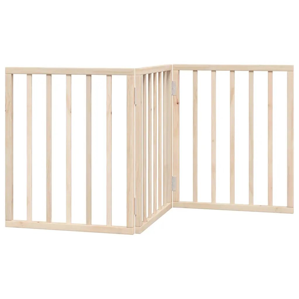 vidaXL Dog Gate Foldable 3 Panels 150 cm Poplar Wood - from vidaXL