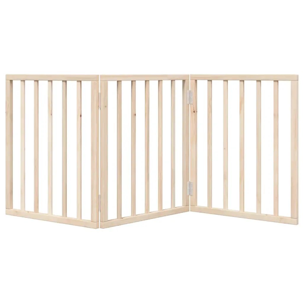vidaXL Dog Gate Foldable 3 Panels 150 cm Poplar Wood - from vidaXL