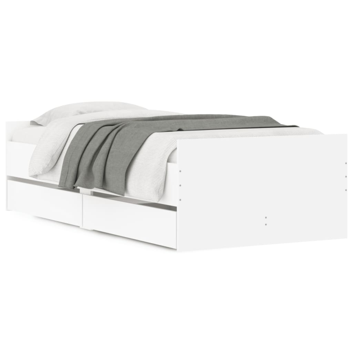 vidaXL Bed Frame | White | Engineered wood | Single | Bed Frame | Rectangular - from vidaXL