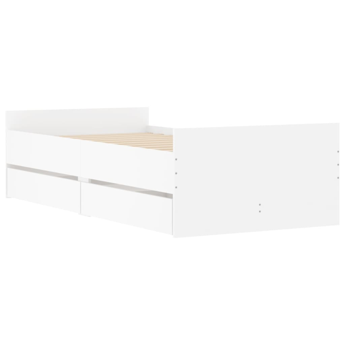 vidaXL Bed Frame | White | Engineered wood | Single | Bed Frame | Rectangular - from vidaXL