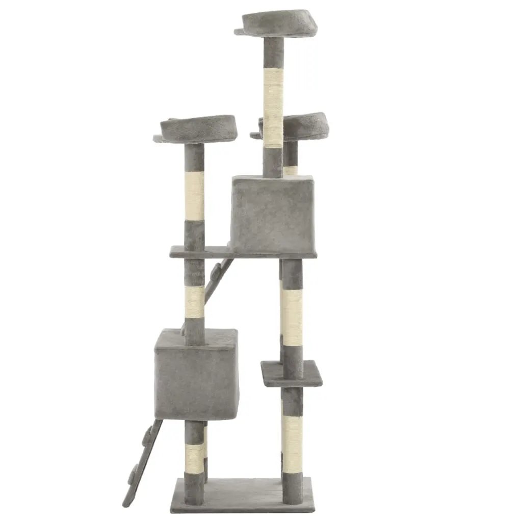 vidaXL vidaXL Cat Tree with Sisal Scratching Posts 170 cm Grey - Cat Tree