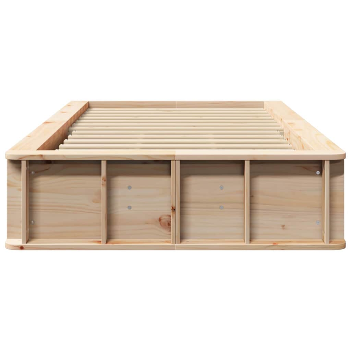 vidaXL Bed Frame Wax Brown 75 x 190 cm Solid Pine Wood - from vidaXL
