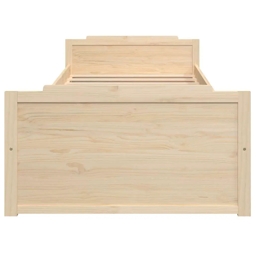 vidaXL Bed Frame | Natural Pine | Solid Pine Wood | Single | Bed Frame - from vidaXL