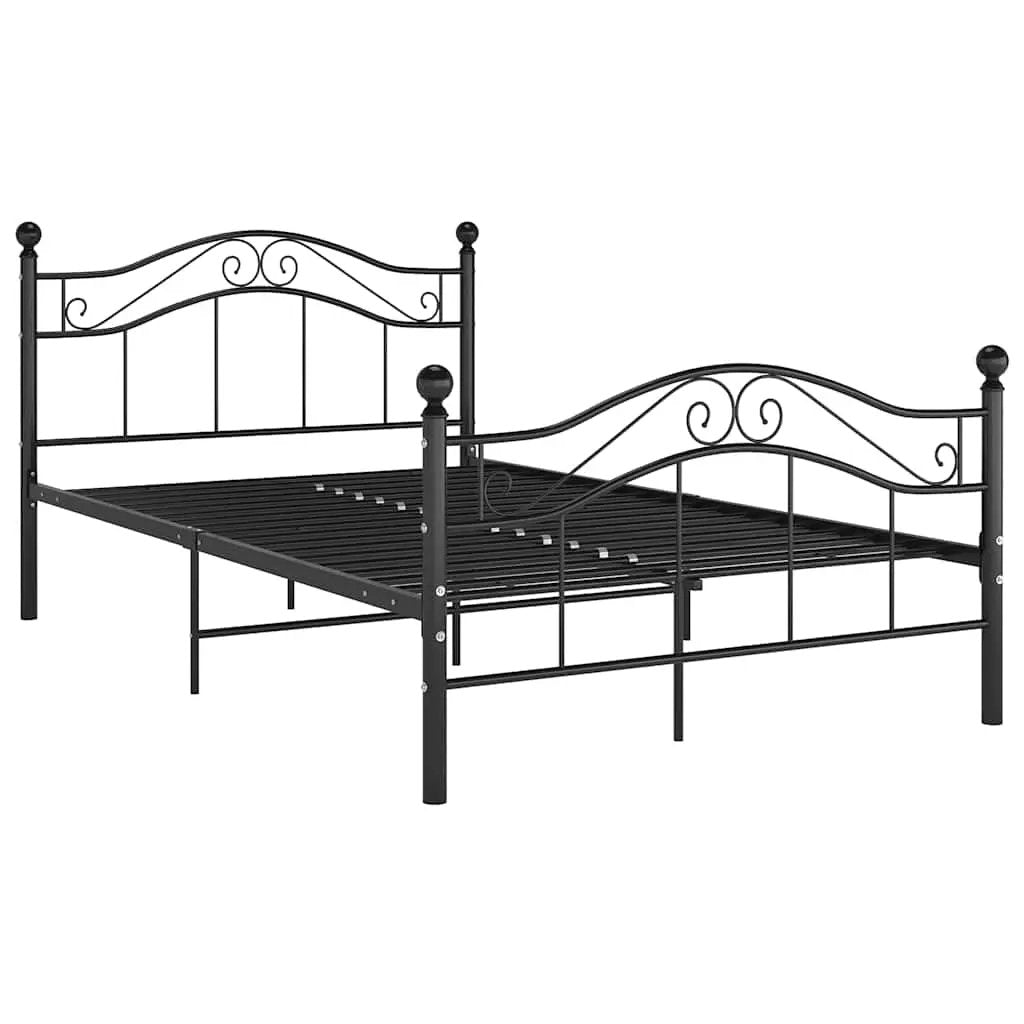 vidaXL Bed Frame | Black | Powder-coated metal | 120x200 cm | Bed Frame - from vidaXL