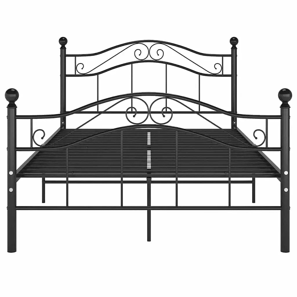 vidaXL Bed Frame | Black | Powder-coated metal | 120x200 cm | Bed Frame - from vidaXL