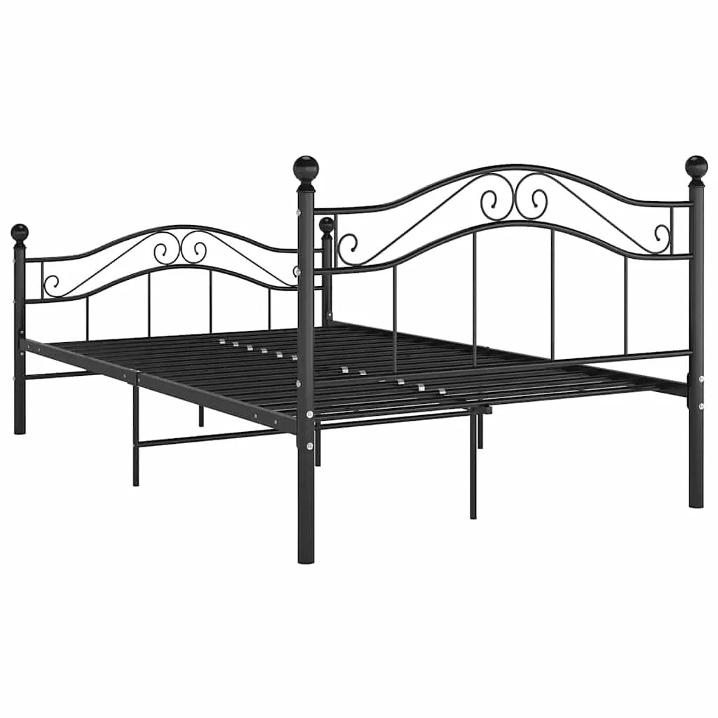 vidaXL Bed Frame | Black | Powder-coated metal | 120x200 cm | Bed Frame - from vidaXL