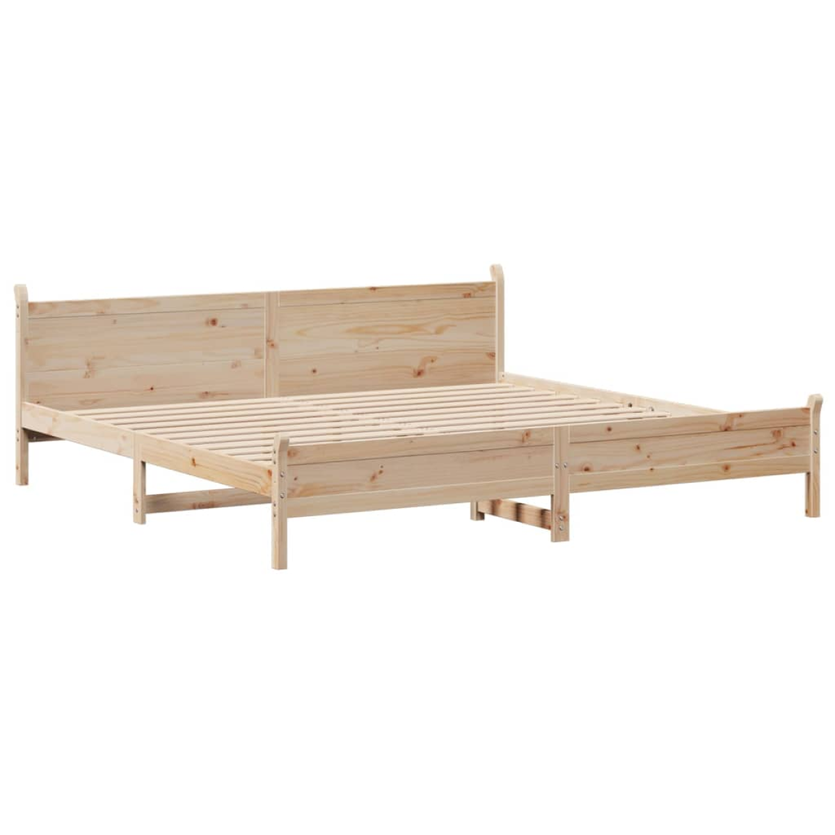 vidaXL Bed Frame without Mattress 180x200 cm Super King Solid Wood Pine - from vidaXL