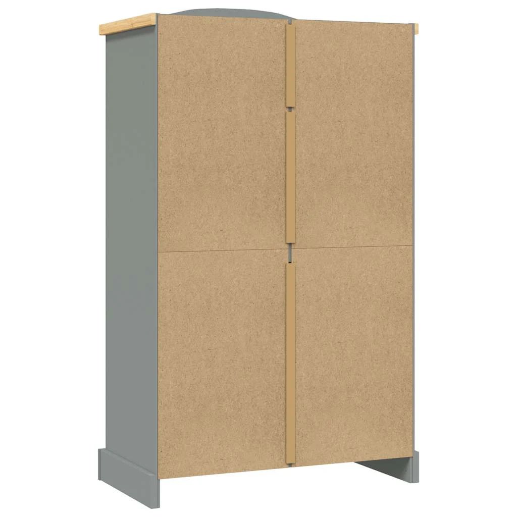 vidaXL vidaXL Wardrobe Mexican Pine Corona Range 2 Doors Grey - Wardrobe