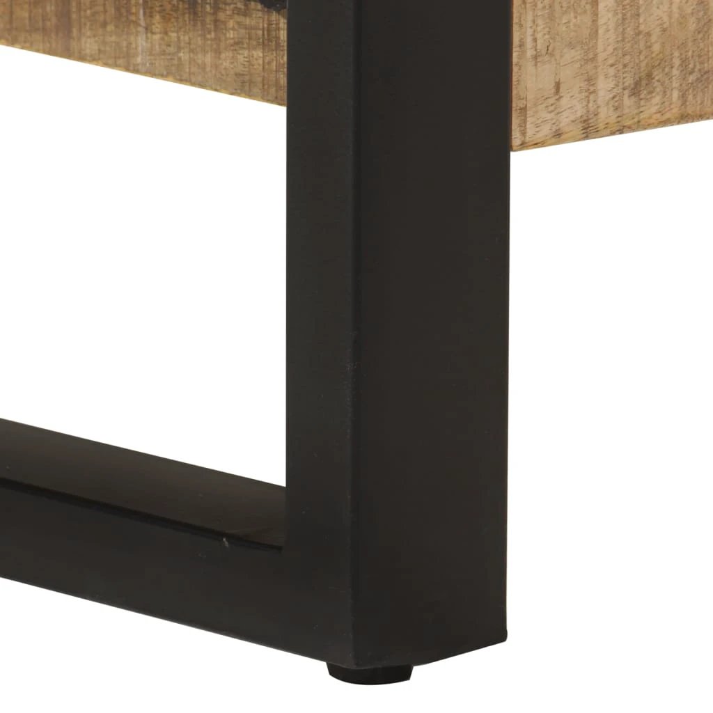 vidaXL VidaXL Coffee Table 120x55x40 cm Solid Mango Wood Rustic Two Tier Living Room Decor - Coffee Table