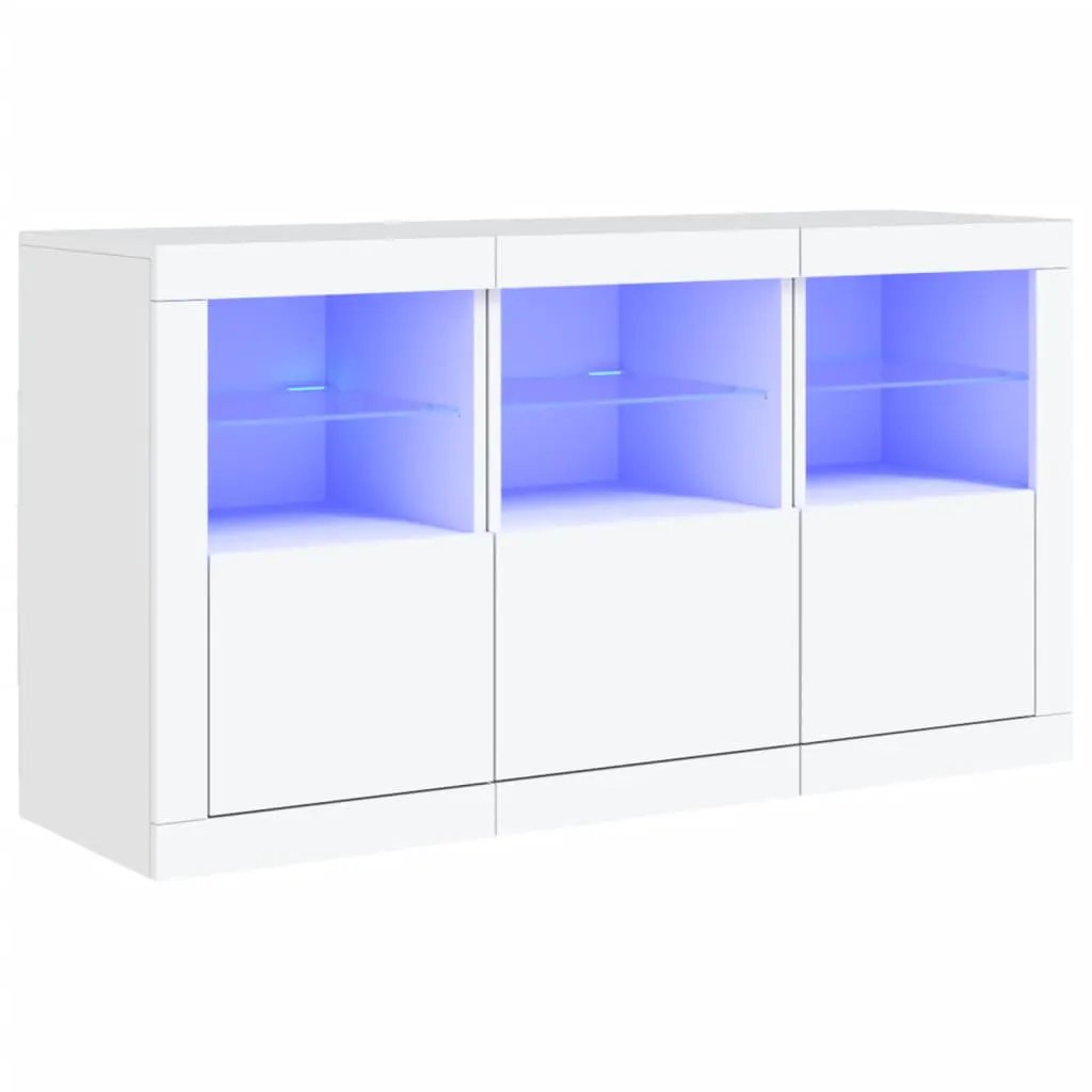 vidaXL vidaXL Sideboard with LED Lights White 123x37x67 cm - Sideboard