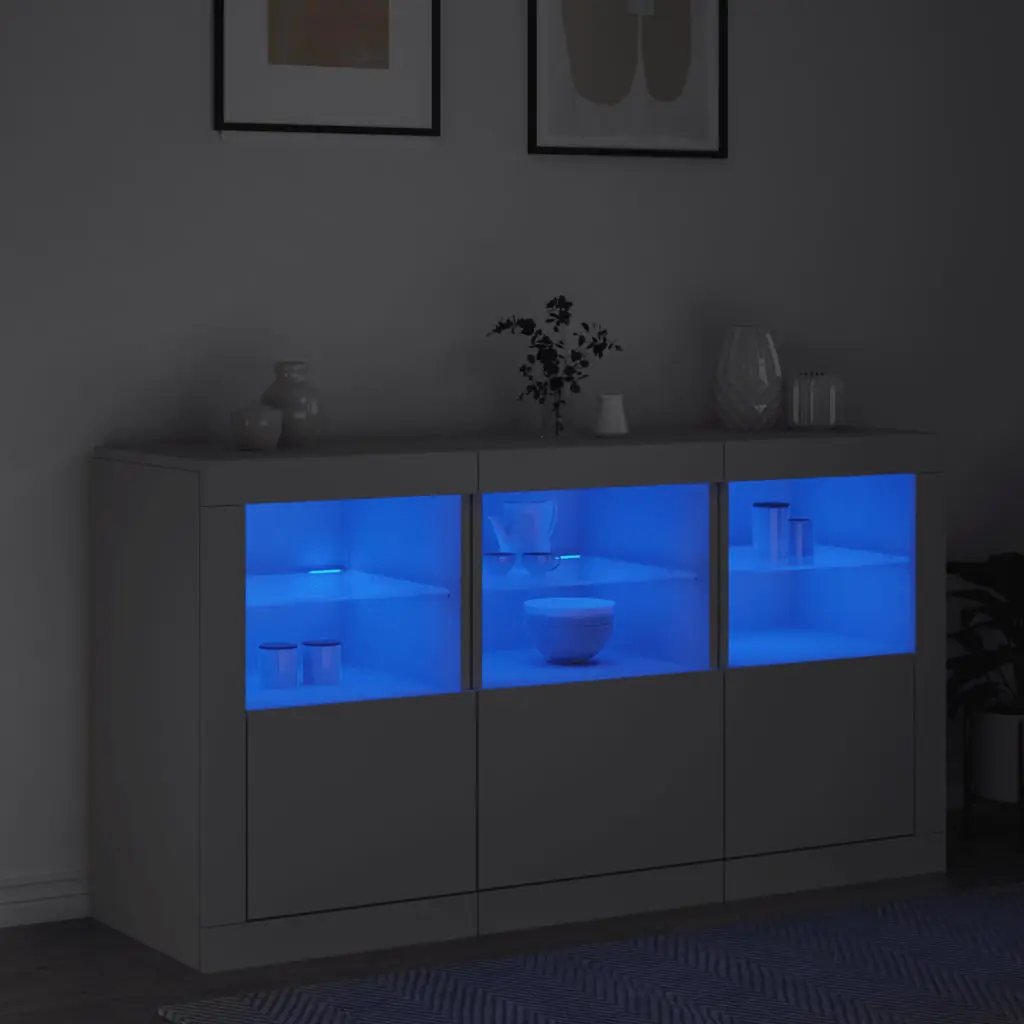 vidaXL vidaXL Sideboard with LED Lights White 123x37x67 cm - Sideboard