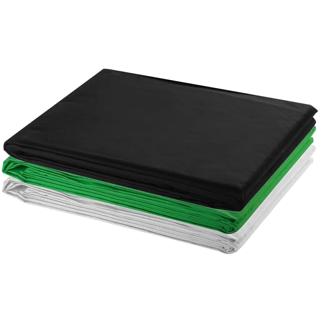 vidaXL vidaXL Photo Studio Kit with 3 Cotton Backdrops Adjustable Frame 3x3m - Photo Frame