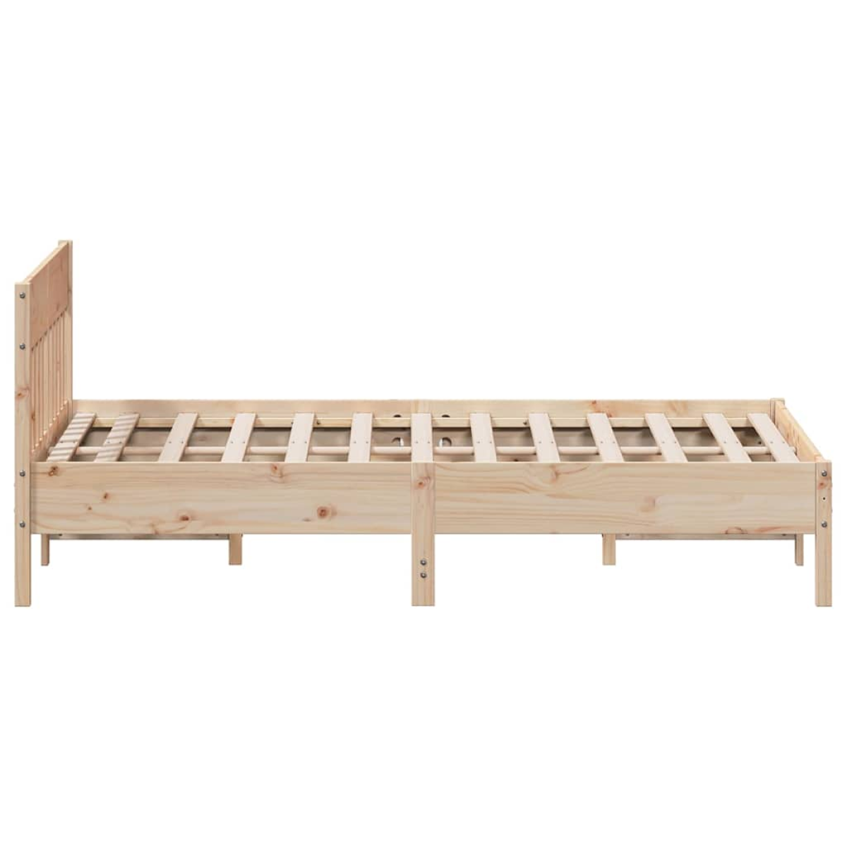 vidaXL Bed Frame without Mattress 150x200 cm King Size Solid Wood Pine - from vidaXL