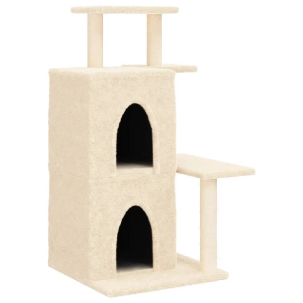 vidaXL vidaXL Cat Tree with Sisal Scratching Posts Cream 97 cm - Cat Tree