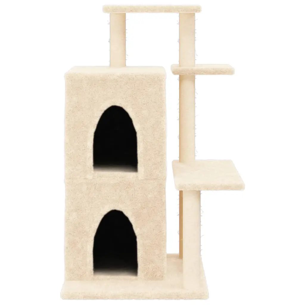 vidaXL vidaXL Cat Tree with Sisal Scratching Posts Cream 97 cm - Cat Tree