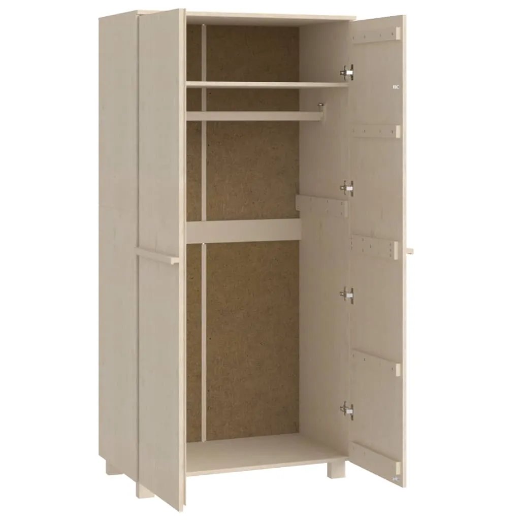 vidaXL vidaXL Wardrobe HAMAR Honey Brown 89x50x180 cm Solid Wood Pine - Wardrobe