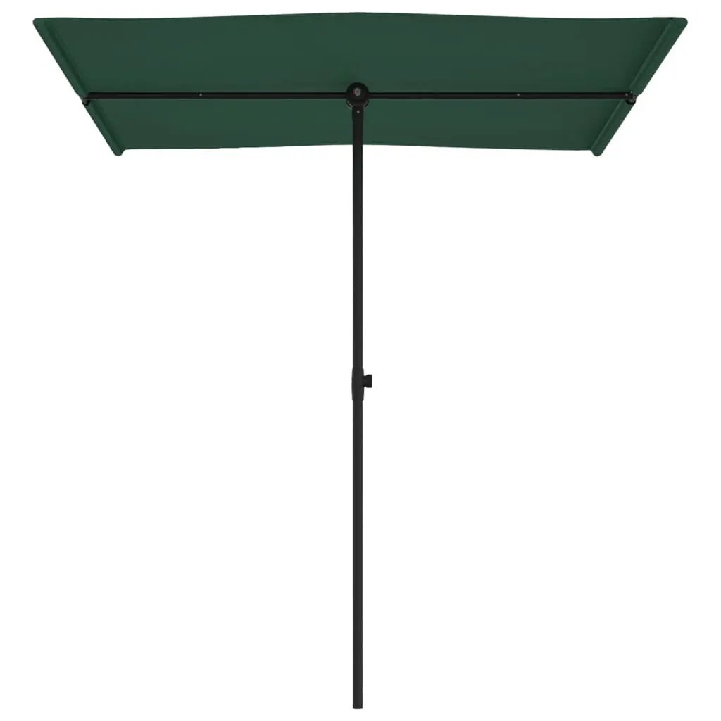 vidaXL vidaXL Garden Parasol with Aluminium Pole 180x110 cm Green - Parasol