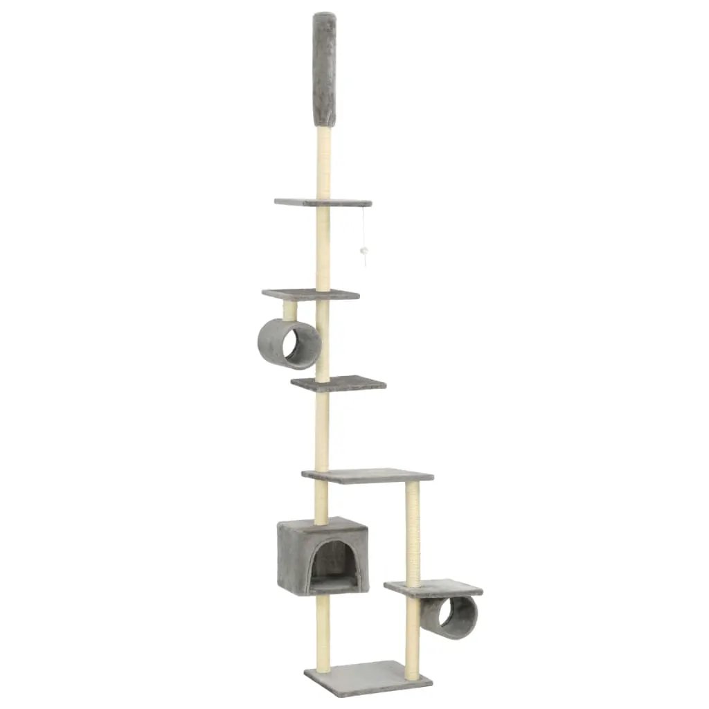 vidaXL vidaXL Cat Tree with Sisal Scratching Posts 260 cm Grey - Cat Tree