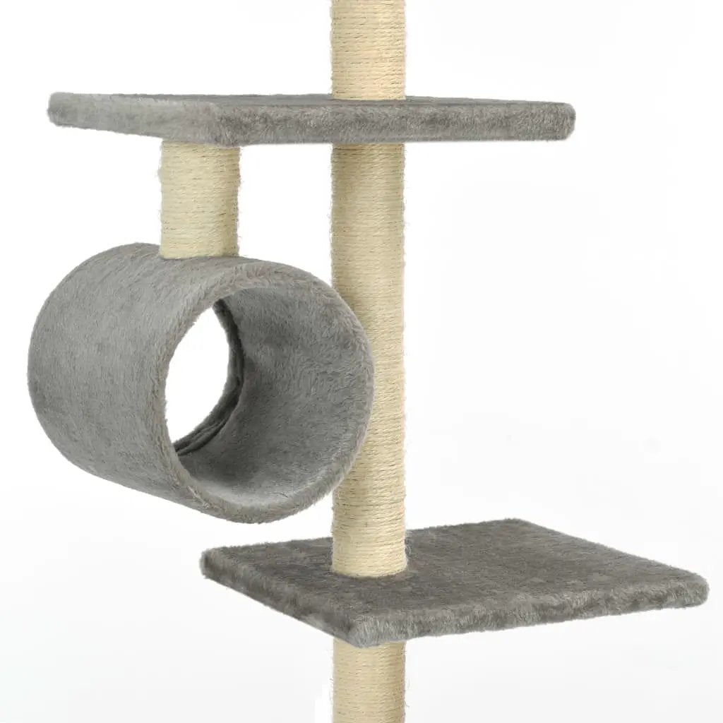 vidaXL vidaXL Cat Tree with Sisal Scratching Posts 260 cm Grey - Cat Tree