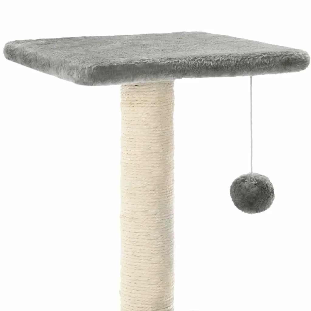 vidaXLCat Tree with Sisal Scratching Posts 65 cm Grey - from vidaXL