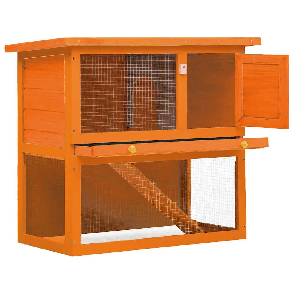 vidaXL Outdoor Rabbit Hutch Small Animal House Pet Cage 1 Door Wood - from vidaXL