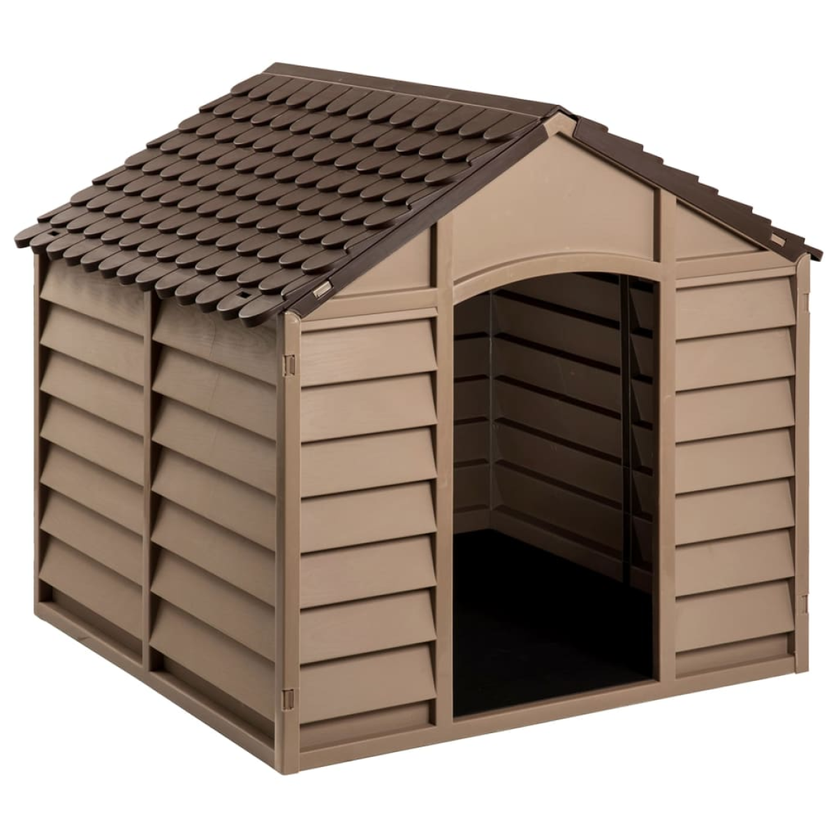 vidaXL Dog House Brown 86x84x82 cm Polypropylene - from vidaXL