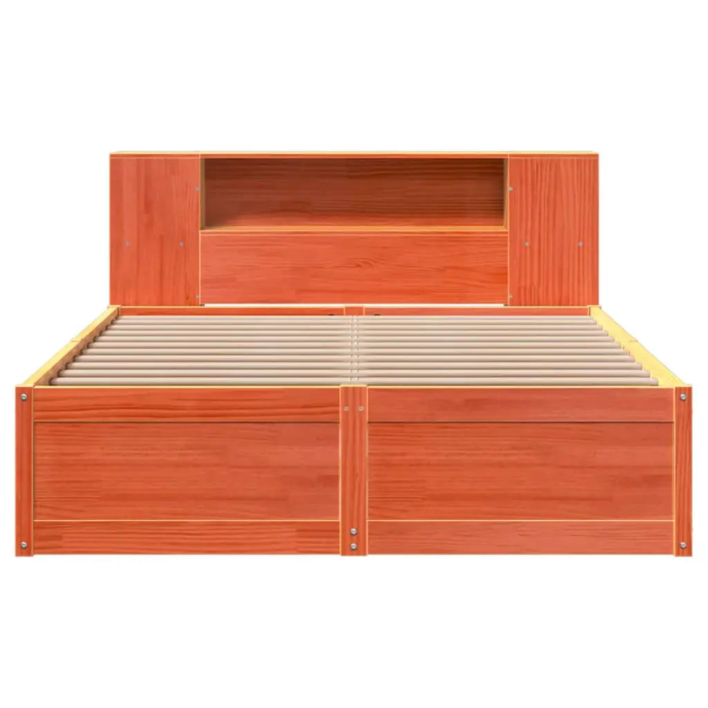 vidaXL Bed Frame without Mattress Wax Brown 160x200 cm Solid Wood Pine - from vidaXL
