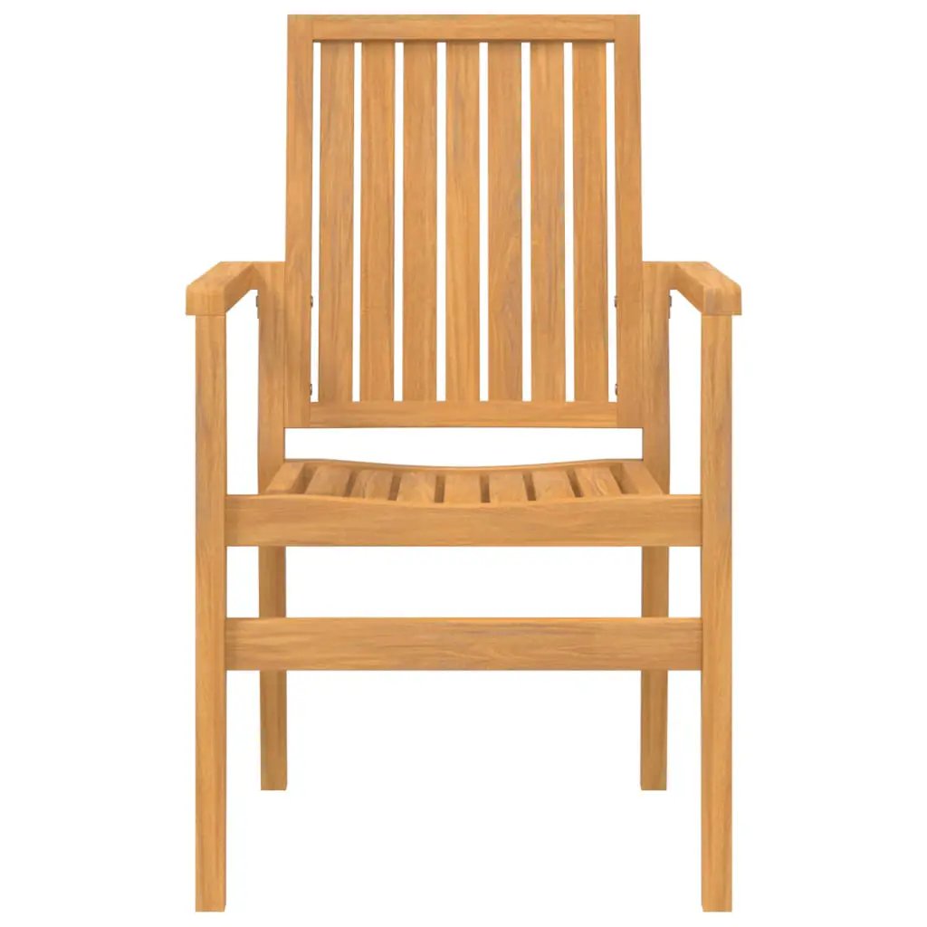 vidaXL vidaXL Stackable Garden Chairs 2 pcs 56.5x57.5x91 cm Solid Wood Teak - Garden Chairs