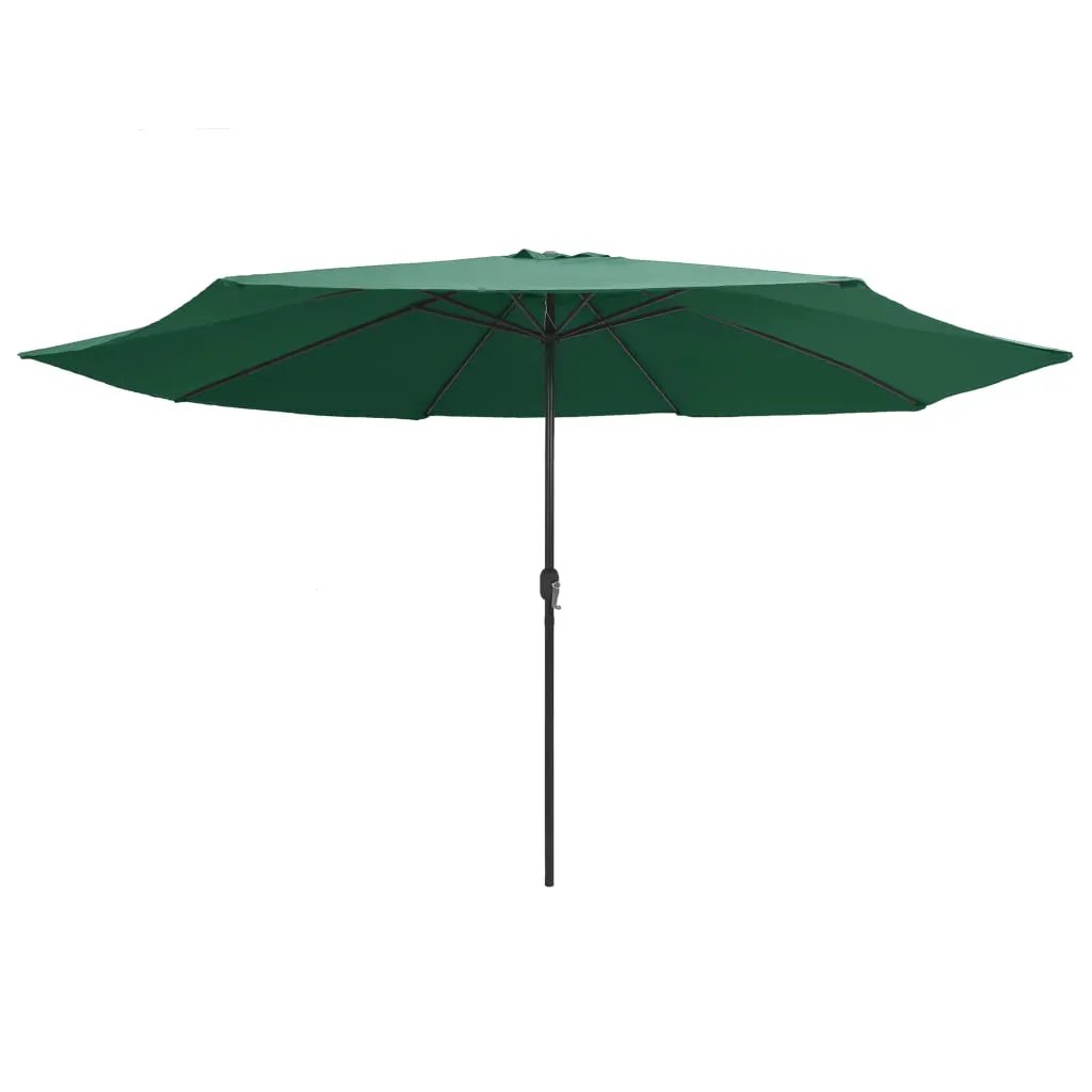 vidaXL vidaXL Garden Parasol with Metal Pole 390 cm Green - Parasol