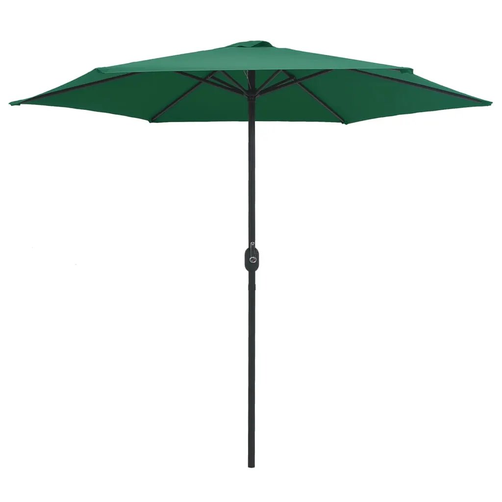 vidaXL vidaXL Garden Parasol with Aluminium Pole 270x246 cm Green - Parasol