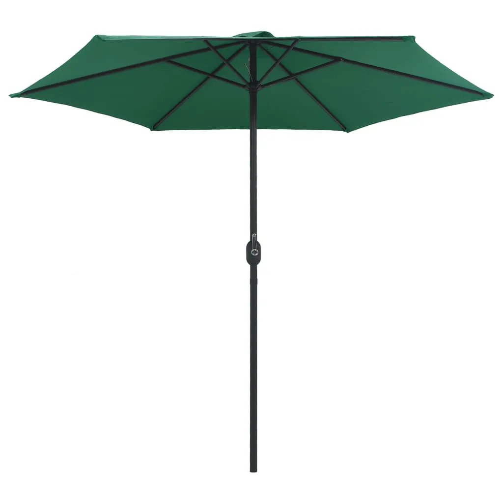 vidaXL vidaXL Garden Parasol with Aluminium Pole 270x246 cm Green - Parasol