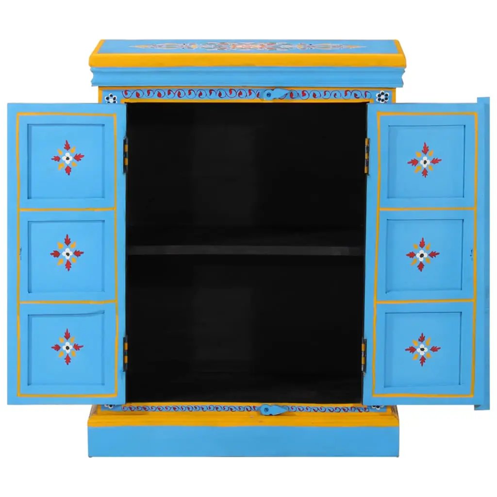 vidaXL vidaXL Sideboard Solid Mango Wood Turquoise Hand Painted - Sideboard