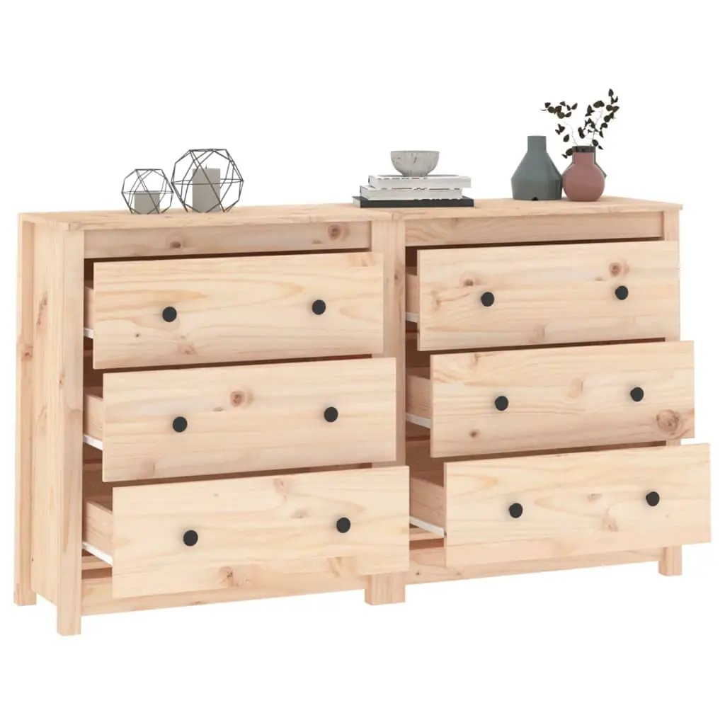 vidaXL vidaXL Sideboard 140x35x80 cm Solid Wood Pine - Sideboard