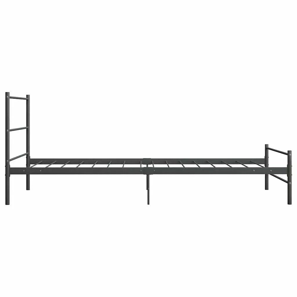 vidaXL Bed Frame | Grey | Metal | Single | Sturdy | Bed Frame | Rectangular - from vidaXL